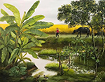 Thai Rice Fields painting on canvas TRM0015