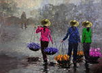 Thai Rainy Season painting on canvas TSM0009