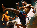 Thai Sports Muay Thai painting on canvas TSP007