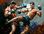 Thai Sports Muay Thai Boxers painting on canvas TSP008