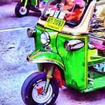 Thai Tuk Tuk painting on canvas TTT0002