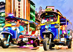 Thai Tuk Tuk painting on canvas TTT0008