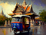 Thai Tuk Tuk painting on canvas TTT0012