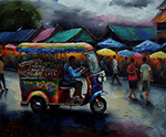 Thai Tuk Tuk painting on canvas TTT0015
