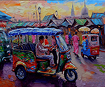 Thai Tuk Tuk painting on canvas TTT0016