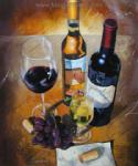 Wine Bottles painting on canvas WIN0001