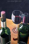 Wine Bottles painting on canvas WIN0011