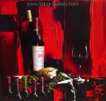 Wine Bottles painting on canvas WIN0013