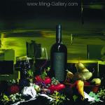 Wine Bottles painting on canvas WIN0015