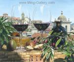 Wine Bottles painting on canvas WIN0021